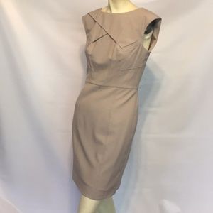 Calvin Klein lightweight tan fitted dress EUC 4